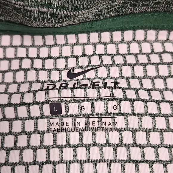 Nike Women's Dri-fit Heather Green Half-Zip Pullover - Picture 5 of 10